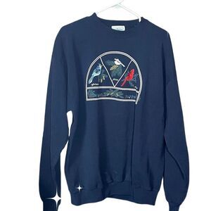 Vintage Artisans 90’s size -XL embroidered bird sweatshirt.